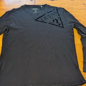 Black‎ Guess Men's Long Sleeve Shirt